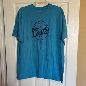 Costa men’s blue short sleeve graphic t-shirt size XL